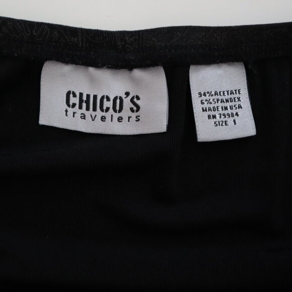 Vintage 90s Chico's Travelers Faux Wrap Maxi Skirt | M - Picture 3 of 5